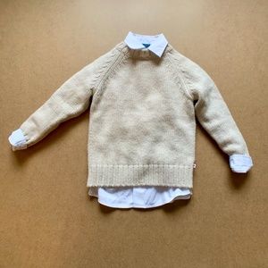 knitted Cream Sweater